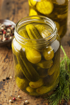 Homemade Organic Crunch Green Pickles