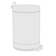 cartoon image of trash bin
