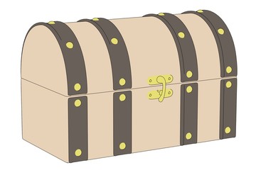 cartoon image of antique chest