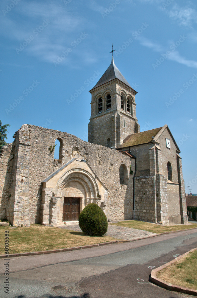 Wall mural france, picturesque church of montchauvet