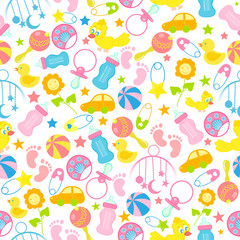 Baby Seamless Pattern Background