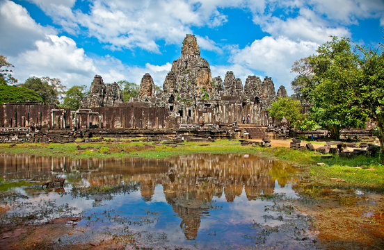 Prasat Bayon Temple in Angkor Thom, Cambodia