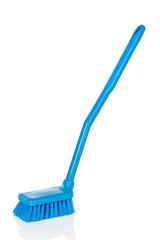 Plastic blue toilet brush
