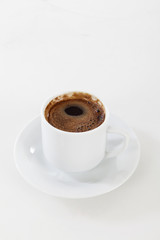 turkish coffee on white