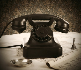 Old retro bakelite telephone