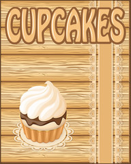 banner with cupcake
