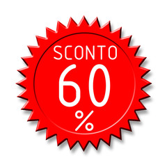 Bollino sconto2 60%