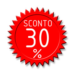 Bollino sconto2 30%