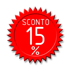 Bollino sconto2 15%