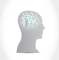 money on my mind concept illustration design