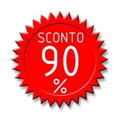 Bollino sconto2 90%