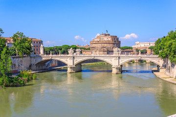 Tiber River and the bridge