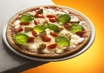 pizza with mushrooms