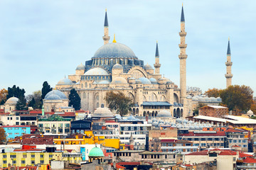Fototapeta na wymiar The Blue Mosque or Sultan Ahmet Cami