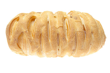 Tasty croissant isolated on the white background.