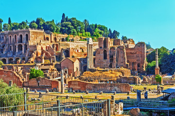 Ancient ruins in Rome hdr