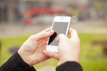 Mobile phone in hands