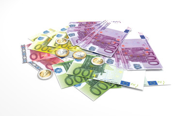 Obraz na płótnie Canvas Euro banknotes - legal tender of the European Union