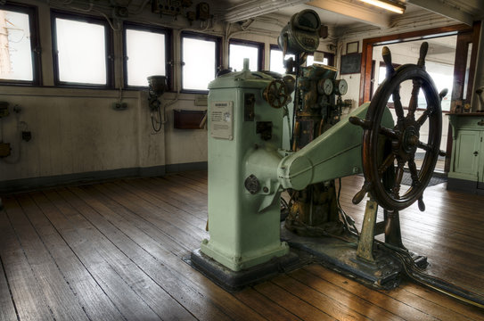 Captain's Bridge Of  Hikawa Maru Ship