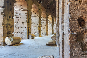 Corridors inside the Coliseum