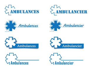 Logo ambulances, ambulanciers. © Scriblr