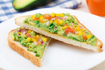 Sandwich with avocado