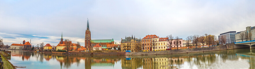Obraz premium Wroclaw old city panorama