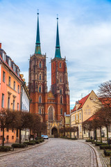 Obraz premium Wroclaw old city panorama