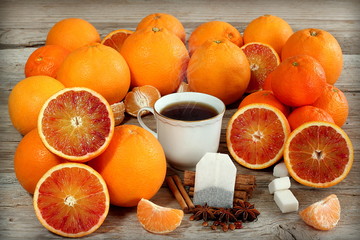 Tè nero e arance rosse