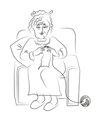 grandmother knits