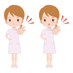 女性/ストップ