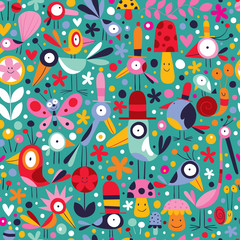 Naklejka premium Birds pattern