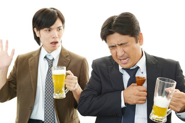 酔っぱらったビジネスマン