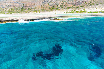 Obraz premium Balos beach. View from Gramvousa Island, Crete in Greece.