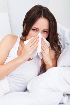 Young Woman Having Flu