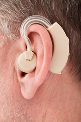 Person Wearing Hearing Aid