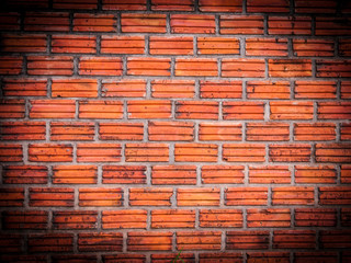 vignett orange brick wall,background