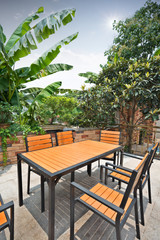 Stylish outdoor terrace