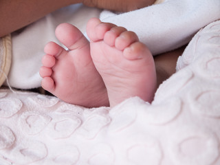 Close-up baby feet