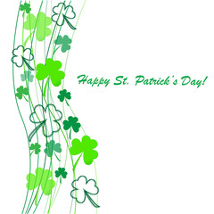 Clovers background on St. Patrick's Day