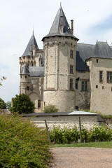 Fototapeta na wymiar Castle of Saumur in Loire Valley, France