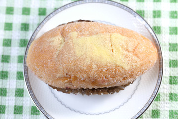 Bread topped with sugar
