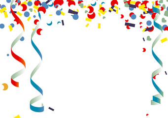 Luftschlangen und Konfetti