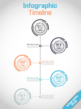 INFOGRAPHIC TIMELINE MODERN CONCEPT TECNOLOGY