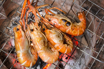 shrimp grill charcoal stove