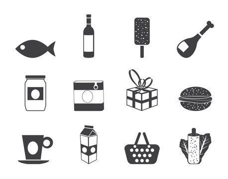 Silhouette Shop, food and drink icons 1