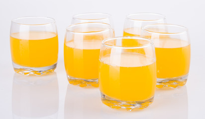 orange juice on a background
