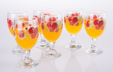 orange juice on a background