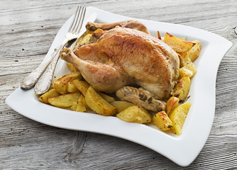 Whole roasted chicken