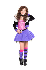 Cheerful little brunette